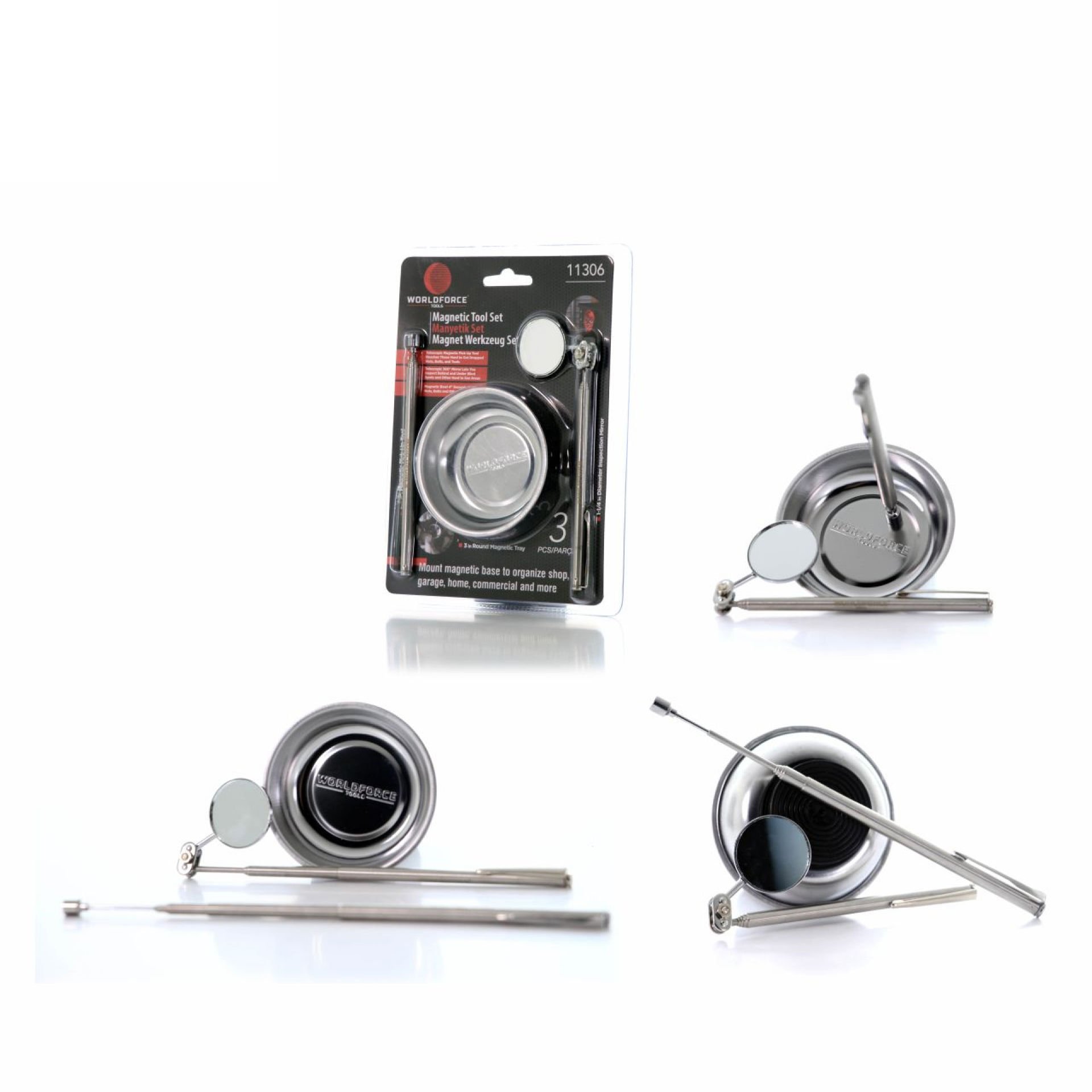 Worldforce Manyetik Set 3 Lü (Tepsi + Çubuk + Ayna) (11306)