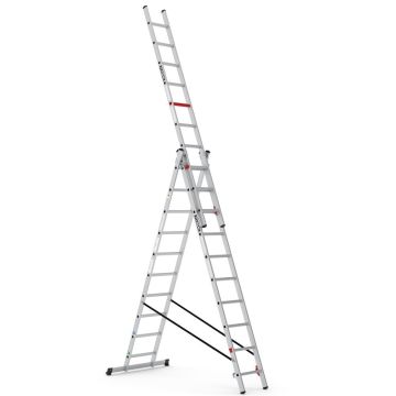 Çağsan Triomax Üç Parçalı Çok Amaçlı Alüminyum Merdiven 3x9 Basamaklı - TS185