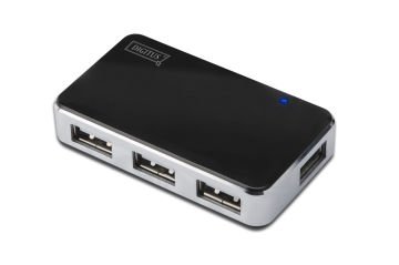 Assmann Digitus Usb 2.0 4 Port Hub, 4 X Usb A Dişi, 1 X Usb B Mini Dişi, Güç Adaptörlü, Plastik