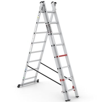 Çağsan Triomax Üç Parçalı Çok Amaçlı Alüminyum Merdiven 3x8 Basamaklı - TS165