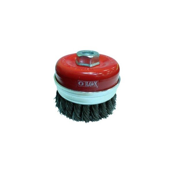 Hawk White GRİ BURMA TELLİ M14 VİDALI ÇANAK FIRÇA 80 MM - HAWK10121
