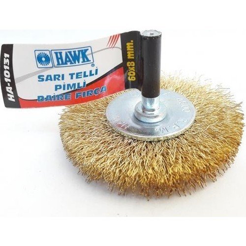 Hawk White HA10129 SARI TELLİ PİMLİ DAİRE FIRÇA 50 MM - HAWK10129