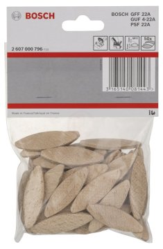 Bosch Yassı Dübel (GR 0) 45x15x4 mm (50 Adet) - 2607000796