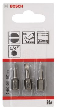 Bosch Vidalama Ucu Extra Hard S0,5x4,0x25 mm (3 Adet) - 2607001457