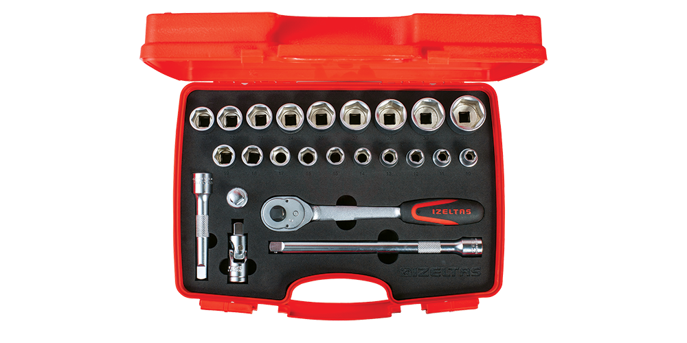 İzeltaş Altı Köşe Lokma Anahtar Takımı 1/2 İnç 24 Parça