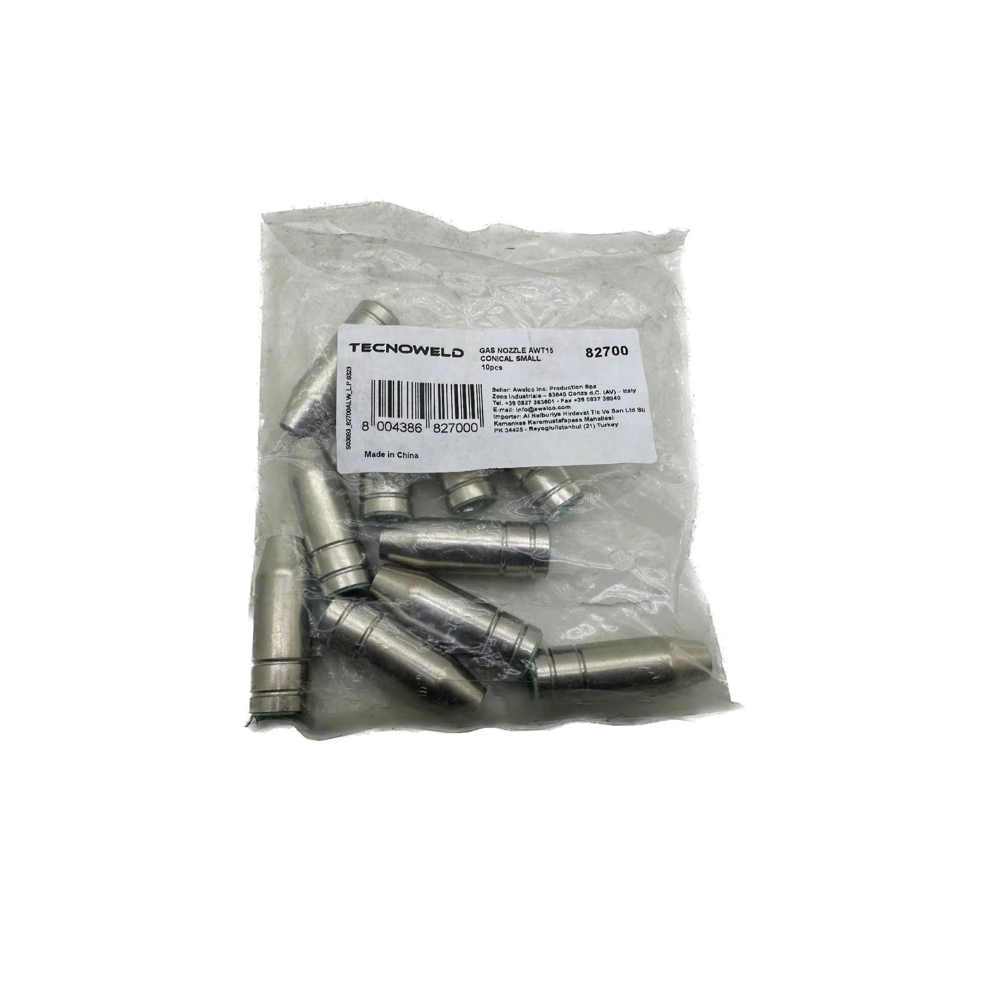 Tecnoweld GAS NOZZLE AWT15 CONICAL SMALL x2pcs - TW BL (82715)