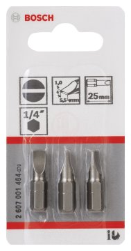 Bosch Vidalama Ucu Extra Hard S1,0x5,5x25 mm (3 Adet) - 2607001464