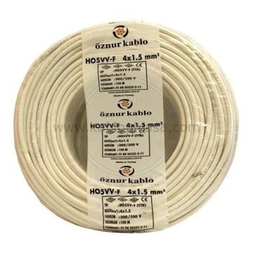 Öznur Ttr Kablo 4X1,5 Mm H05Vv-F (Nymhy) Beyaz