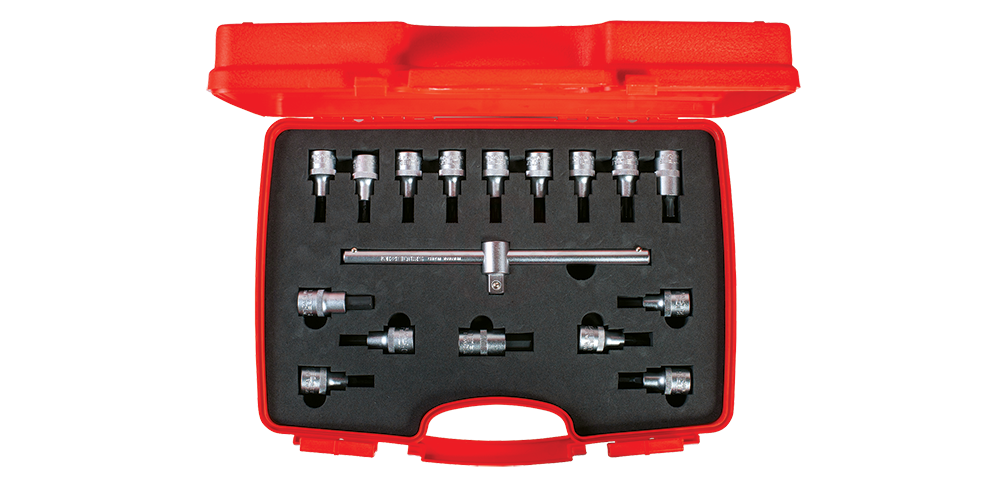 İzeltaş Lokmalı Allen Uç ve Star Torx Uç Takımı 1/2 İnç 17 Parça