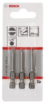 Bosch Vidalama Ucu Extra Hard S0,5x3,0x49 mm (3 Adet) - 2607001473