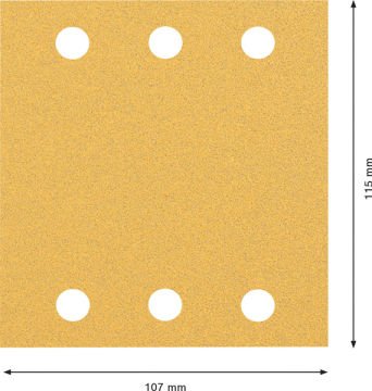 Bosch Expert Zımpara Kağıdı C470 115x107 80 Kum 6 Delikli 10 Lu Paket - 2608900892