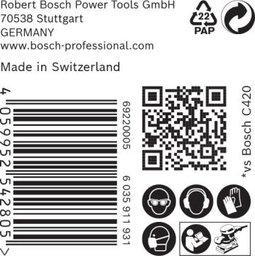 Bosch Expert Zımpara Kağıdı C470 115x230 40 Kum 14 Delikli 50 Li Paket - 2608900942