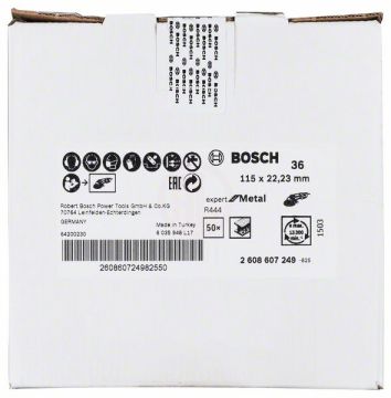 Bosch Alox Fiber Zımpara Diski R444 Expert For Metal 115x22,23 mm 36 Kum - 2608607249