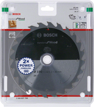 Bosch Daire Testere Bıçağı Standard For Wood 190x30 mm 24 Diş - 2608837708