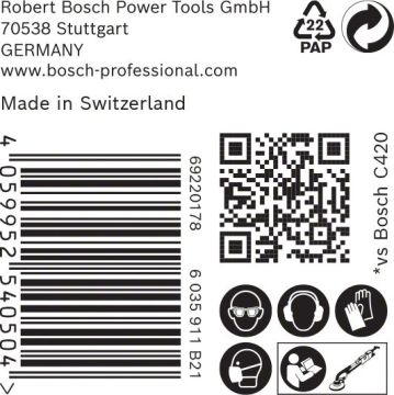 Bosch Ağ Zımpara Expert M480 Ø225 mm 220 Kum (25 Adet) Alçıpan - 2608900712