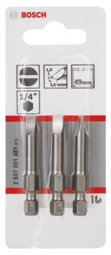 Bosch Vidalama Ucu Extra Hard S1,0x5,5x49 mm (3 Adet) - 2607001481