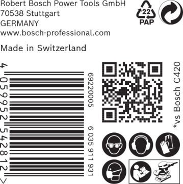 Bosch Expert Zımpara Kağıdı C470 115x230 60 Kum 14 Delikli 50 Li Paket - 2608900943
