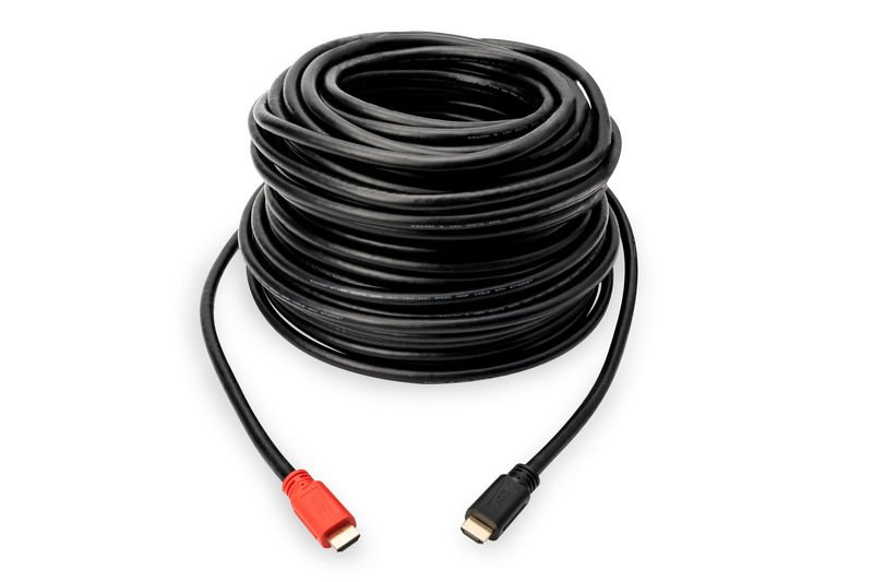 Assmann Hdmı High Speed With Ethernet Bağlantı Kablosu (Hdmı 1.4), Hdmı Tip A Erkek - Hdmı Tip A Erkek, 30 Mt, Awg24, 2X Zırhlı, Amplifikatörlü, Ultra Hd 24P, Altın Kaplama, Siyah Renk