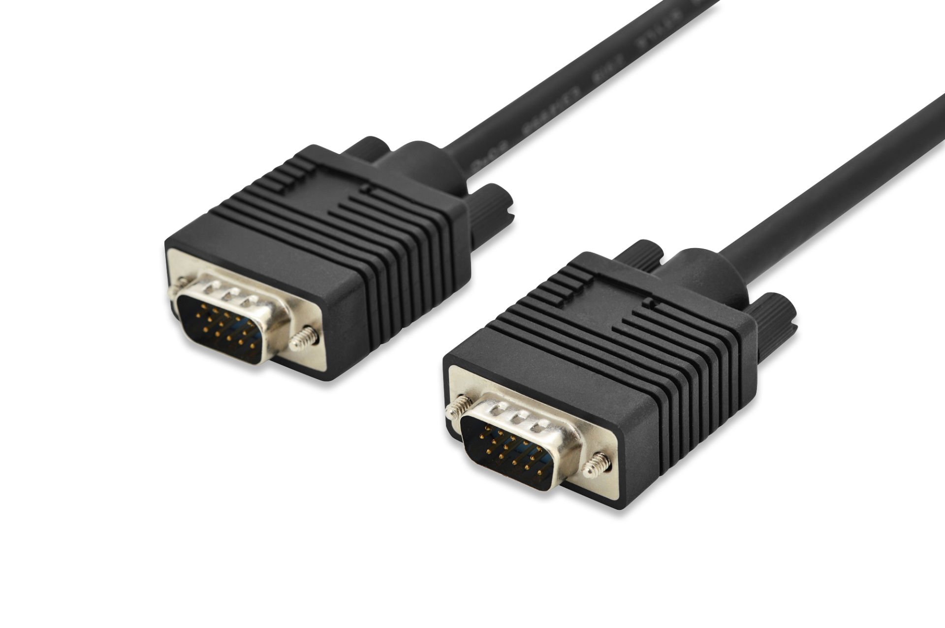 Assmann Vga Monitör Kablosu, Dsub 15 Erkek Dsub 15 Erkek, 3 Mt, Cu, 3Coax/7C, Awg 28, 2X Ferrite Filtreli, Ul, Siyah Renk