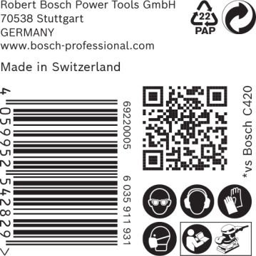 Bosch Expert Zımpara Kağıdı C470 115x230 80 Kum 14 Delikli 50 Li Paket - 2608900944