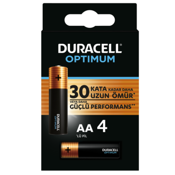 DURACELL OPTIMUM AA KALEM PİL 4LÜ