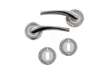 Meloni LEYLAK ROZETLİ KAPI KOLU ODA NİKEL SATEN - leylak01