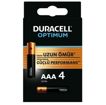 DURACELL OPTIMUM AAA İNCE PİL 4LÜ