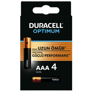 DURACELL OPTIMUM AAA İNCE PİL 4LÜ