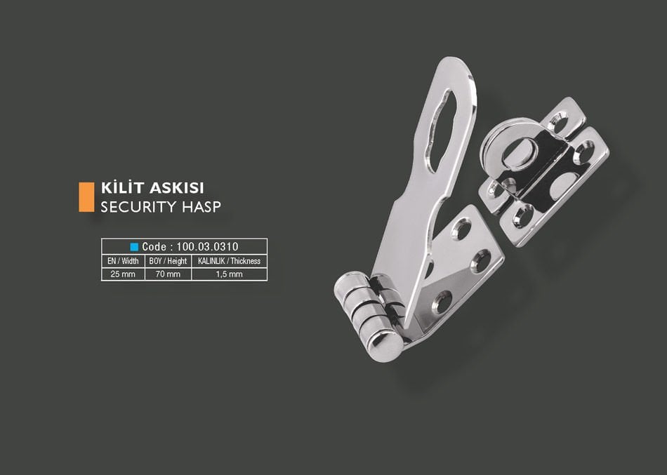 Armetal Kilit Askı Menteşesi 304 Kalite
