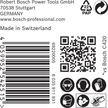 Bosch Expert Zımpara Kağıdı C470 125M 180 Kum 8 Delikli 50 Li Paket - 2608900913