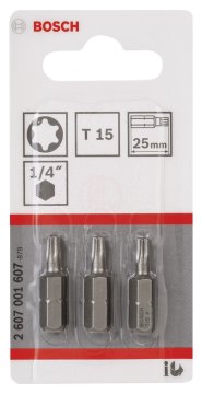 Bosch Vidalama Ucu Extra Hard T15x25 mm (3 Adet) - 2607001607