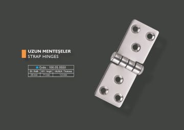 Armetal Sabit Kapak Tipi Menteşe Polisajlı 304 Kalite 24x71x1,5 mm (Kare - Kare)