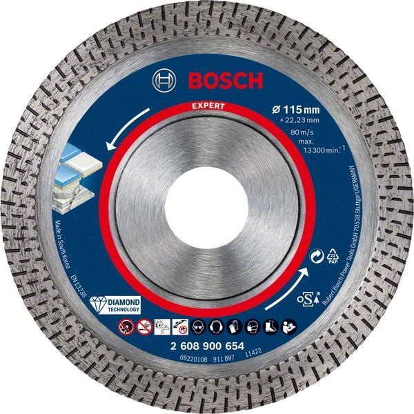 Bosch Elmas Kesme Diski Expert BFHaCeramic 115x22,23 mm - 2608900654