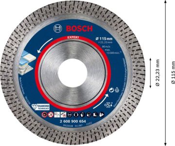 Bosch Elmas Kesme Diski Expert BFHaCeramic 115x22,23 mm - 2608900654