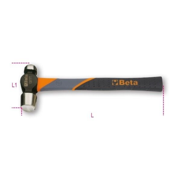 Beta Fiber Saplı Bombe Başlı Çekiç 1377T 340