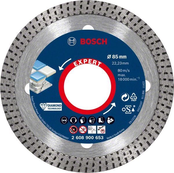 Bosch Elmas Kesme Diski Expert BFHaCeramic 85x22,23 mm - 2608900653