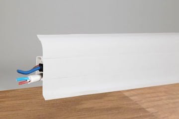 Say Pvc Süpürgelik Geniş Kablo 60 Mm Mat Desenli 2,50 Mt