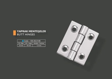Armetal Yaprak Menteşe Polisajlı 304 Kalite 32X40X1,5 Mm