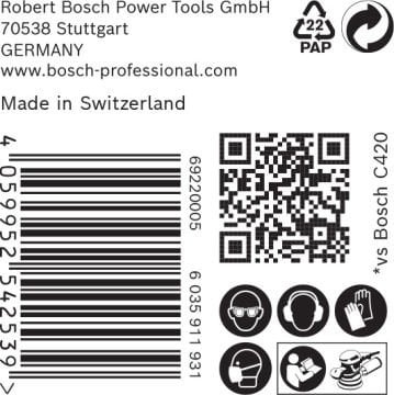 Bosch Expert Zımpara Kağıdı C470 125M 320 Kum 8 Delikli 50 Li Paket - 2608900915