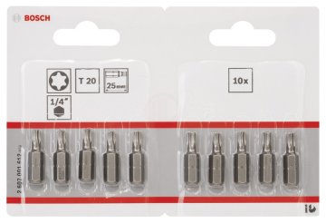 Bosch Vidalama Ucu Extra Hard T20x25 mm (10 Adet) - 2607001612