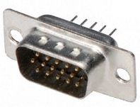 Assmann High Density D-Sub Konnektör, 15 Pin, Erkek, Pcb Mounting