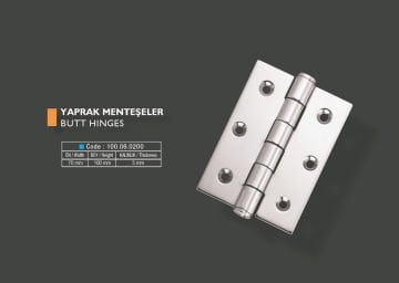 Armetal Yaprak Menteşe Polisajlı 304 Kalite 75X100X3,0 Mm