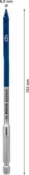 Bosch Ahşap Matkap Uç Expert SCS Yaprak HEX 6x152 mm - 2608900309