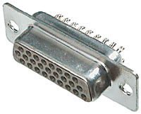 Assmann High-Density D-Sub Konnektör, 44 Pin, Dişi, Solder Cups