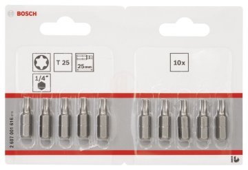 Bosch Vidalama Ucu Extra Hard T25x25 mm (10 Adet) - 2607001616