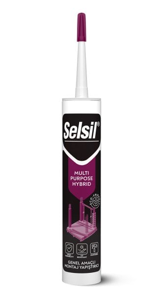 Selsil Hibrit Mastik Klasik 50 Shore A MS Polymer 290 ml Beyaz