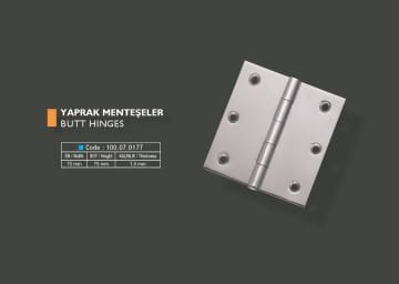 Armetal Yaprak Menteşe Polisajlı 304 Kalite 70X75X1,5 Mm