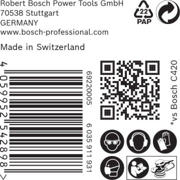 Bosch Expert Zımpara Kağıdı C470 125M 40 Kum 8 Delikli 50 Li Paket - 2608900951
