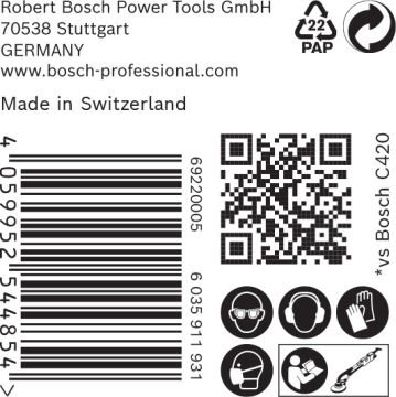 Bosch Expert Zımpara Kağıdı C470 125M 60 Kum 19 Delikli 25 Li Paket - 2608901147