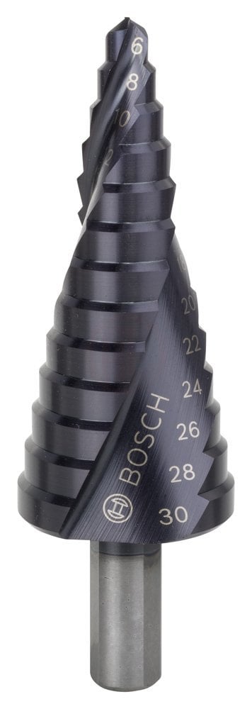 Bosch Spiral Kanallı HSS-AlTiN 13 Kademeli Matkap Ucu Üç Yüzeyli Şaft Ø6-30 mm - 2608588067
